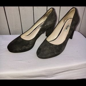 Clarks Kendra Sienna Grey Suede Platform Pumps